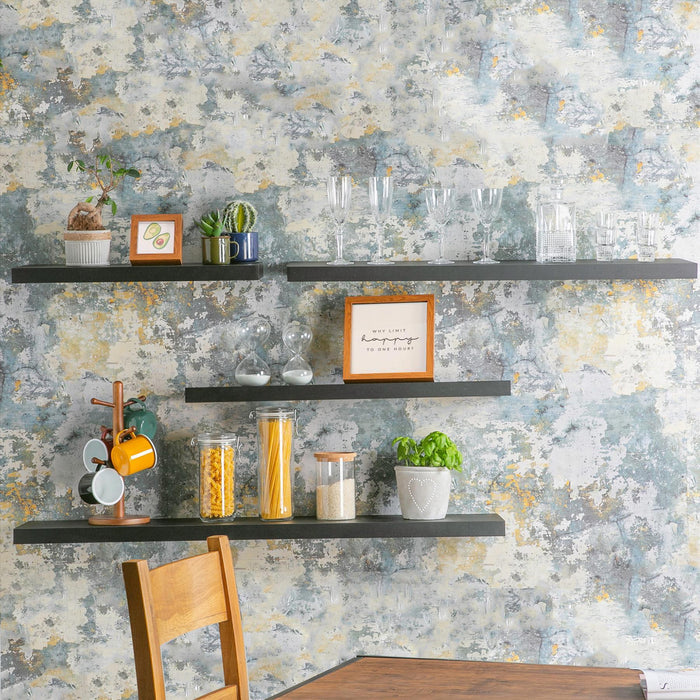 100cm Black Modern Floating Shelf