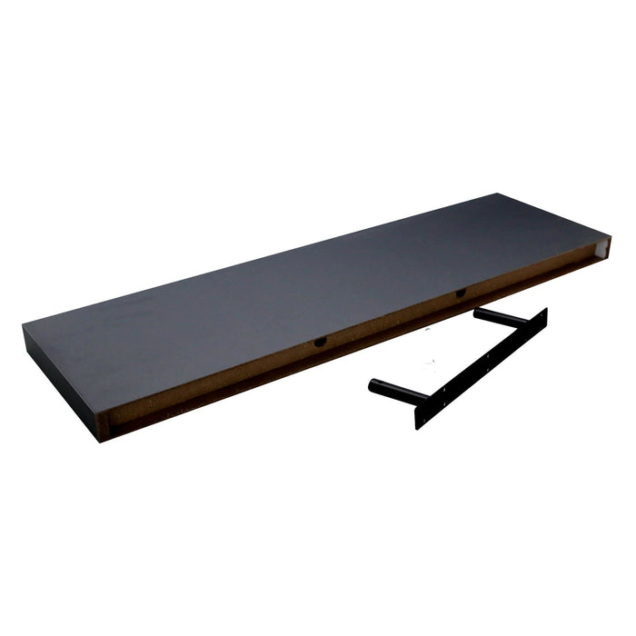 100cm Black Modern Floating Shelf