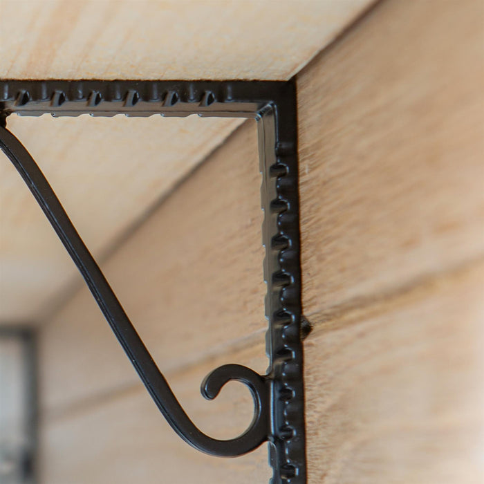 105mm Notched Scroll Iron Shelf Bracket