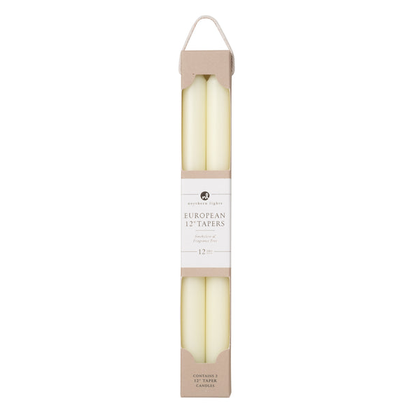 12" CREAM TAPERS, 2 PK