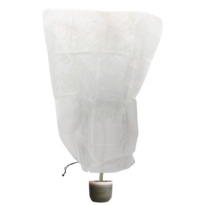 120cm x 180cm Plant Frost Protection Fleece Cover with Drawstring
