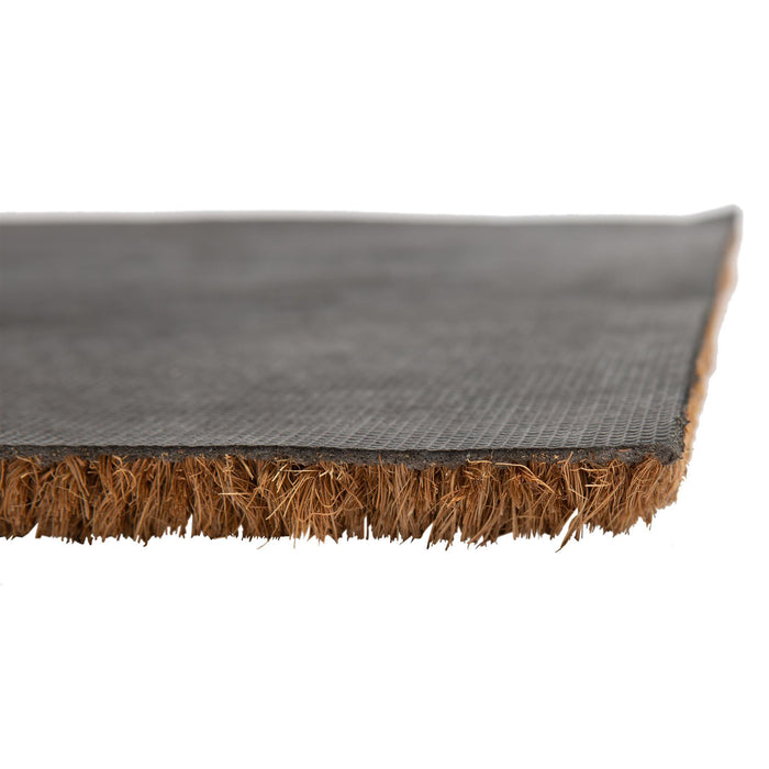 120cm x 40cm Grey Border Coir Double Door Mat