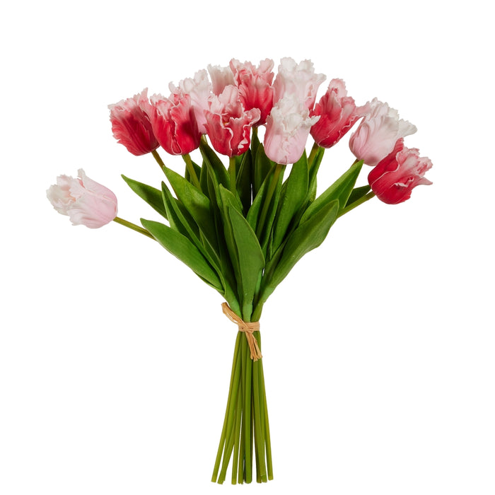 12.5" REAL TOUCH PINK PARROT TULIP BUNDLE