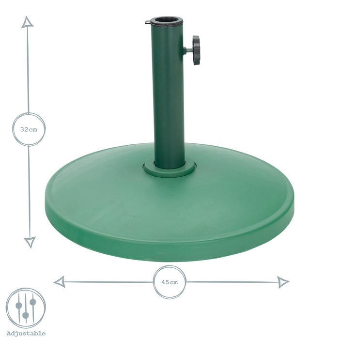12kg Black Concrete Garden Parasol Base