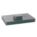 12pc 40cm x 30cm Grey Glass Placemats & Coasters Set