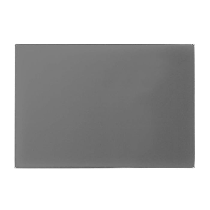 12pc 40cm x 30cm Grey Glass Placemats & Coasters Set