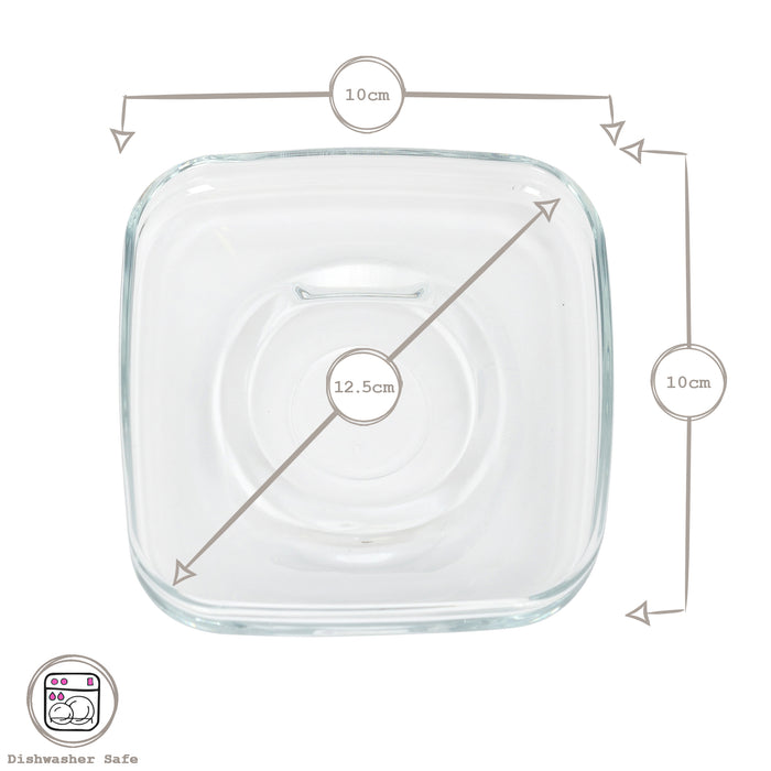12pc 90ml Cozy Stacking Glass Espresso Cups & Saucers Set