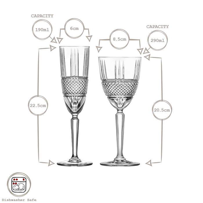 12pc Crystal Stemware Set