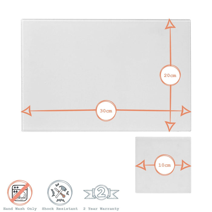 12pc Grey Glass Placemats & Coasters Set