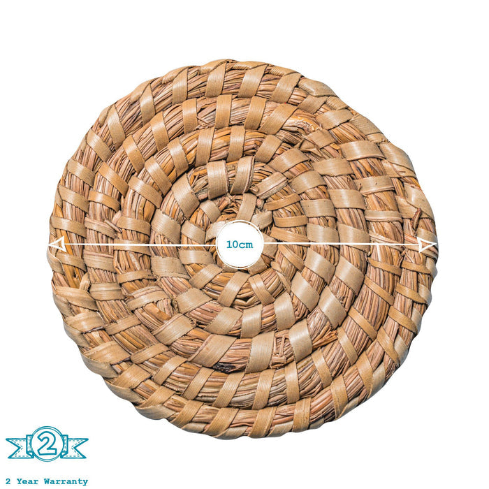 12pc Woven Palm Leaf Placemats & Coasters Set