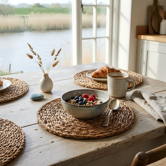 12pc Woven Seagrass Placemats & Coasters Set