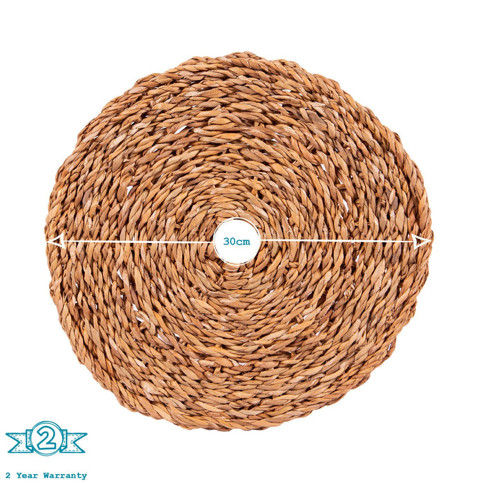 12pc Woven Seagrass Placemats & Coasters Set