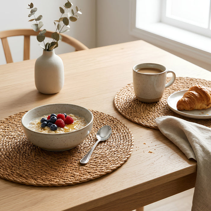 12pc Woven Typha Placemats & Coasters Set