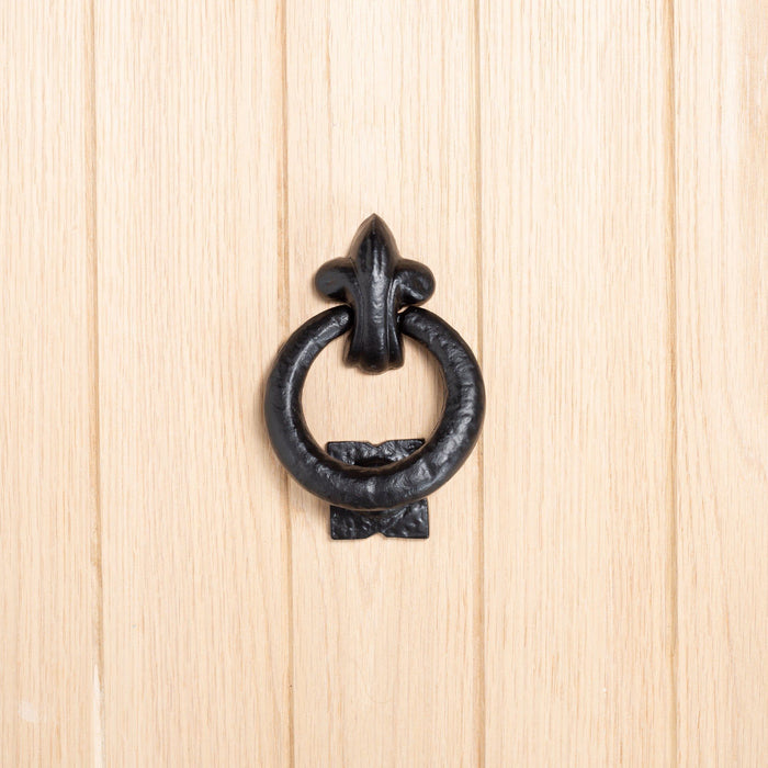 140mm Black Fleur De Lis Door Knocker