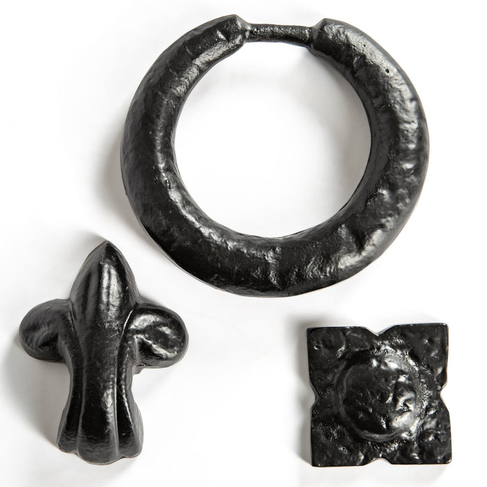 140mm Black Fleur De Lis Door Knocker