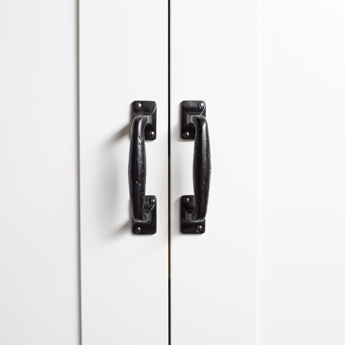 150mm Black Forged Barn Door Handle