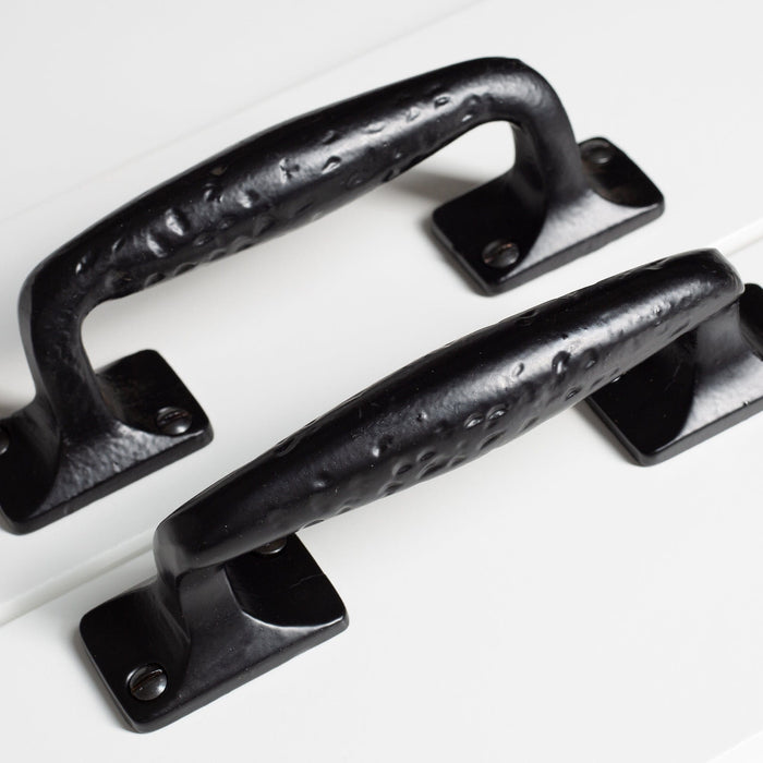 150mm Black Forged Barn Door Handle