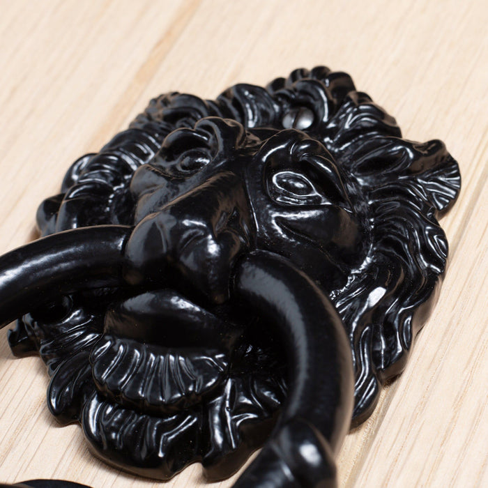150mm Black Lion Head Door Knocker