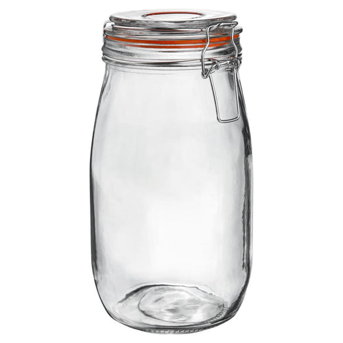 1.5L Air tight Classic Glass Storage Jar + Four Free Coloured Seals