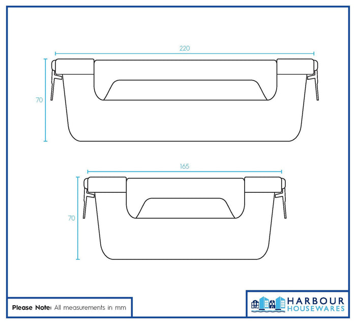 1.5L Glass Food Storage Container with Lid