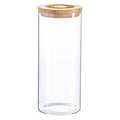 1.5L Scandi Storage Jar with Carved Wooden Lid - By Argon Tableware