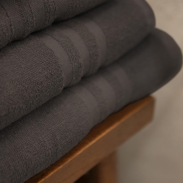 160cm x 90cm Charcoal Cotton Super Bath Sheet