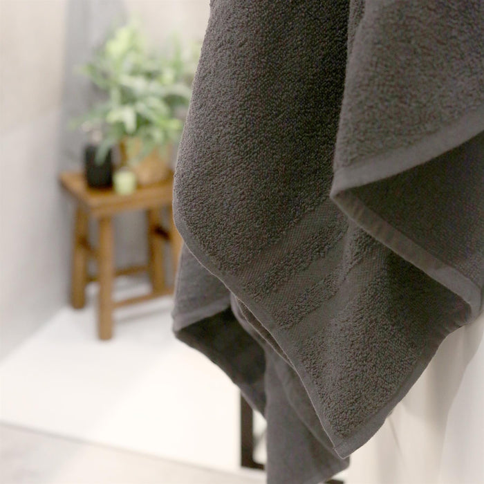 160cm x 90cm Charcoal Cotton Super Bath Sheet