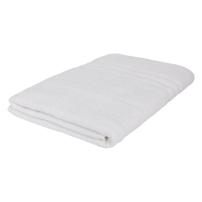 160cm x 90cm White Cotton Super Bath Sheet