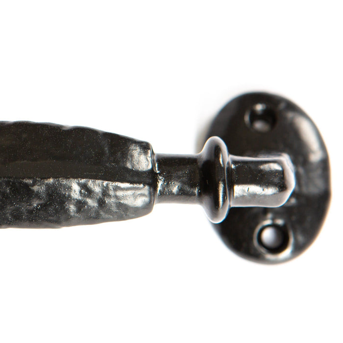 160mm Black Offset Wrought Iron Door Handle