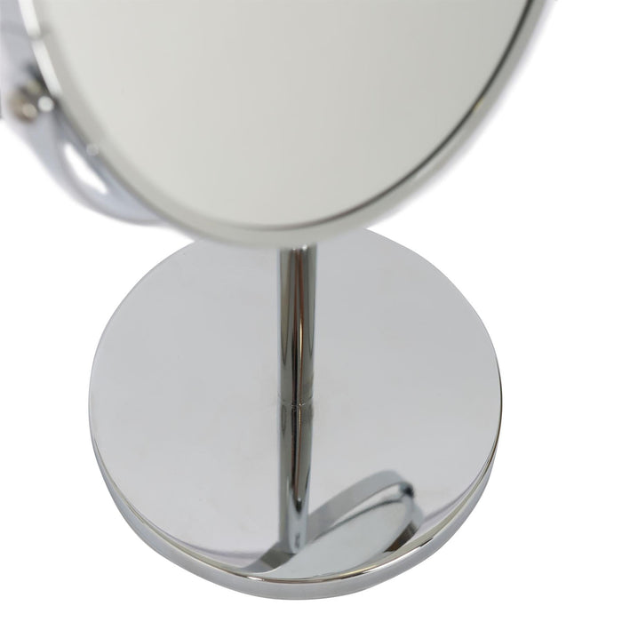 18.5cm x 34.5cm Chrome Pedestal Mirror