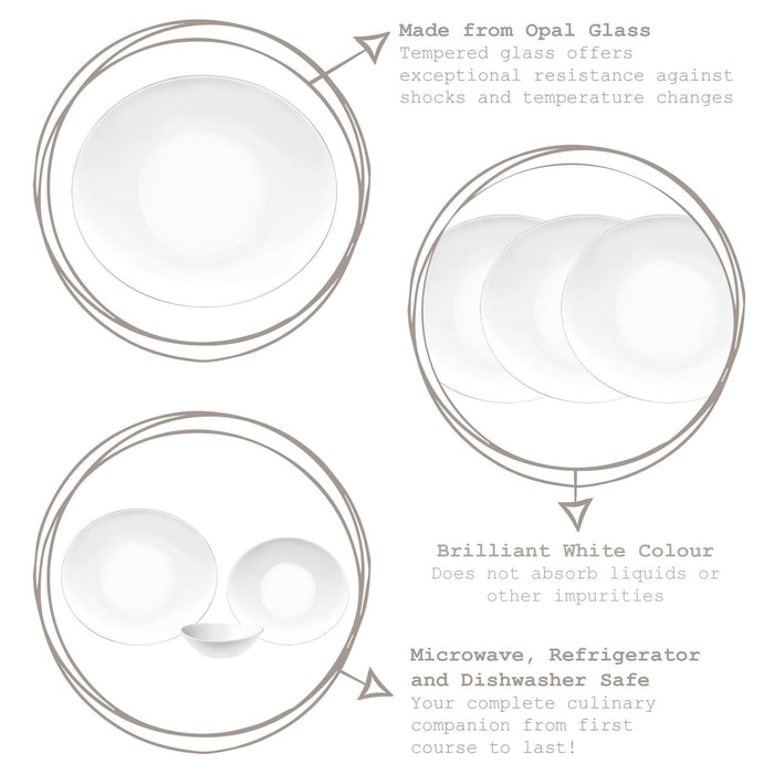 18pc Prometeo Glass Dinner Set