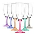 190ml Multicoloured Misket Champagne Flutes - Pack of Six