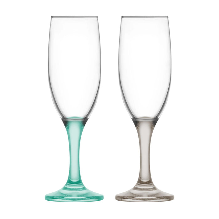 190ml Multicoloured Misket Champagne Flutes - Pack of Six