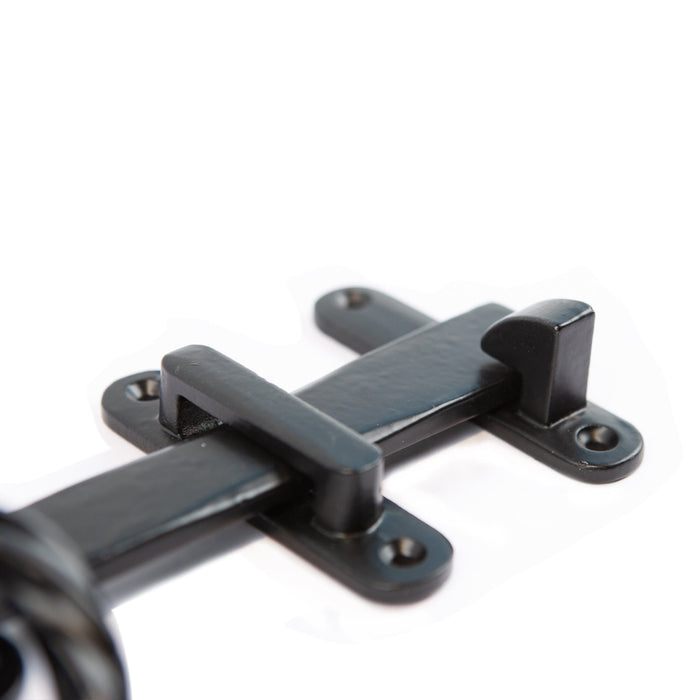 195mm Black Rose Ring Gate Latch