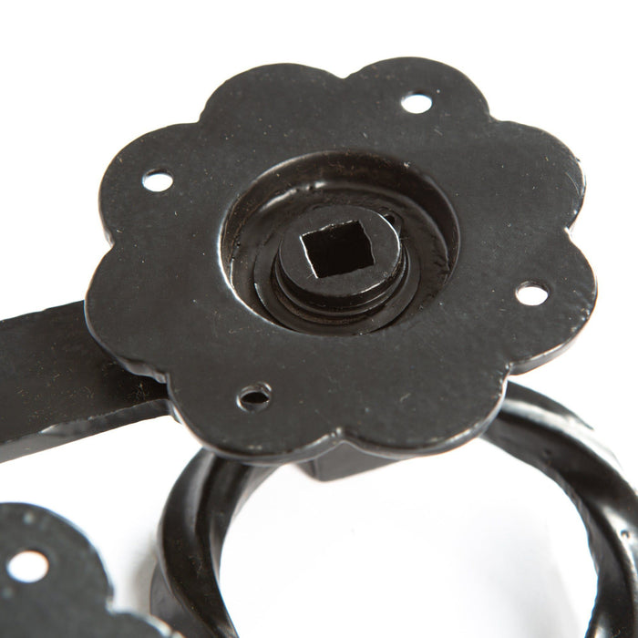 195mm Black Rose Ring Gate Latch