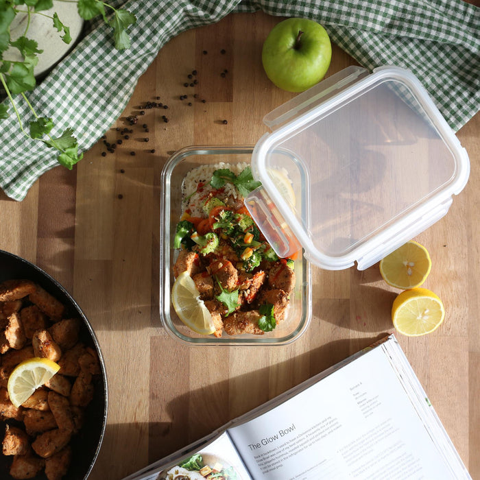 1L Glass Food Storage Container with Lid
