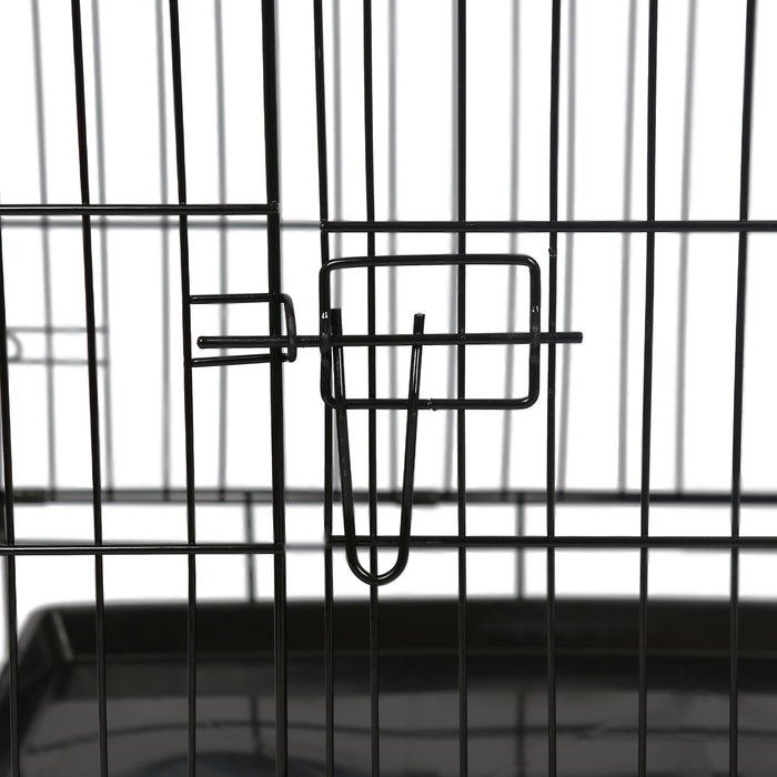 2 Door Metal Dog Crate with Removable Tray - Large