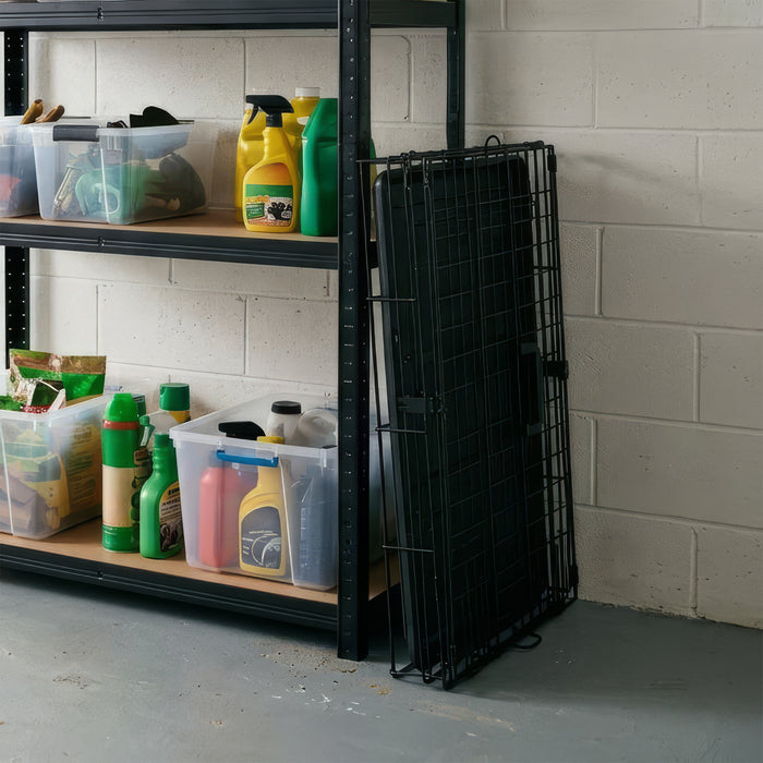 2 Door Metal Dog Crate with Removable Tray - Medium