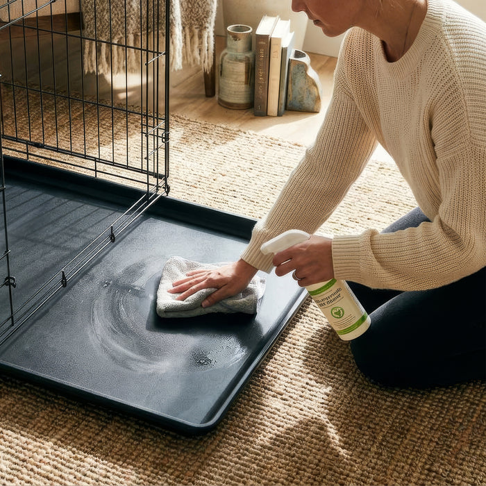 2 Door Metal Dog Crate with Removable Tray - Medium