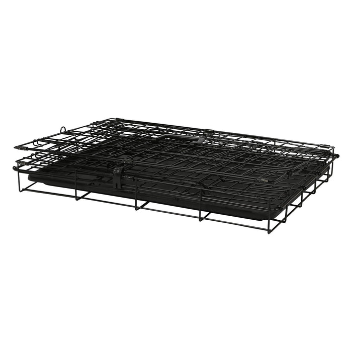 2 Door Metal Dog Crate with Removable Tray - Medium