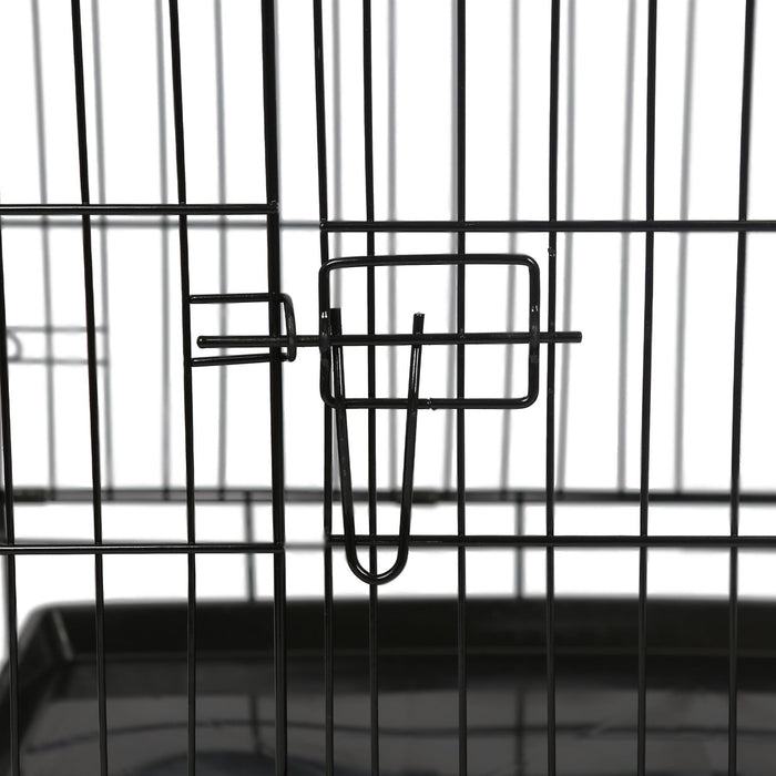 2 Door Metal Dog Crate with Removable Tray - Small