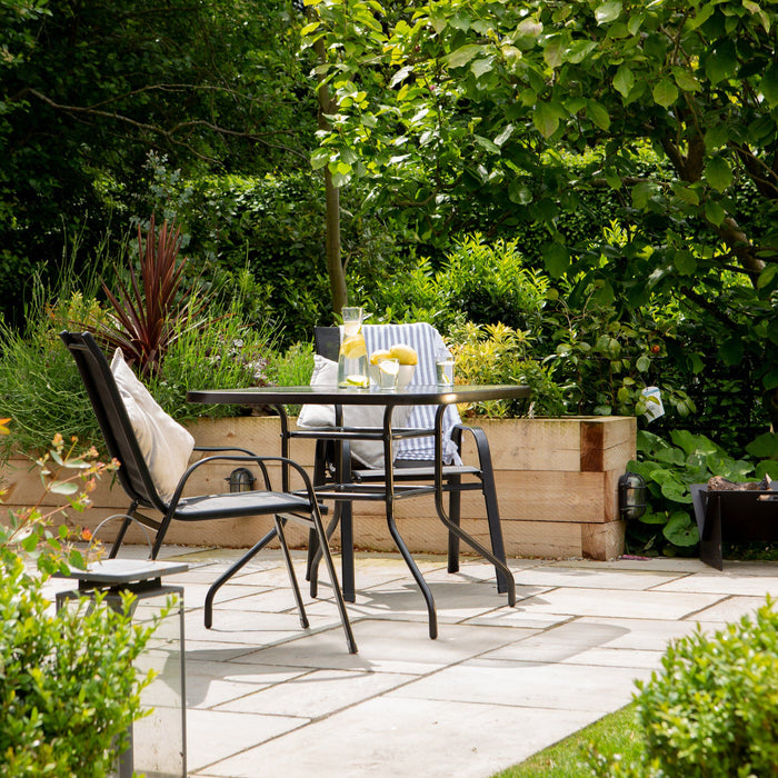 2 piece Sussex Black Garden Armchairs