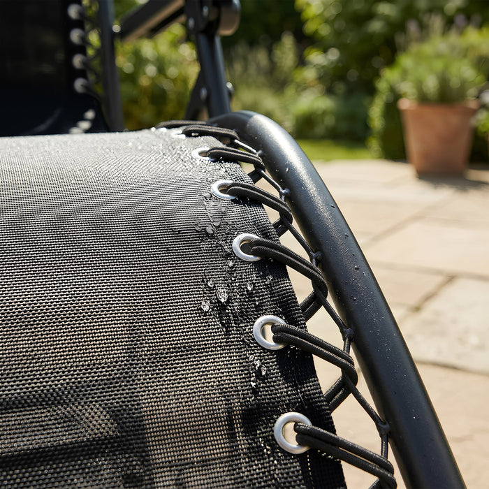 2 Piece Zero Gravity Chair Set - Black