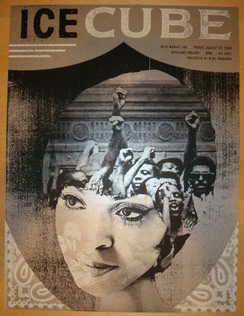 2008 Ice Cube - Silkscreen Concert Poster by Joanna Wecht