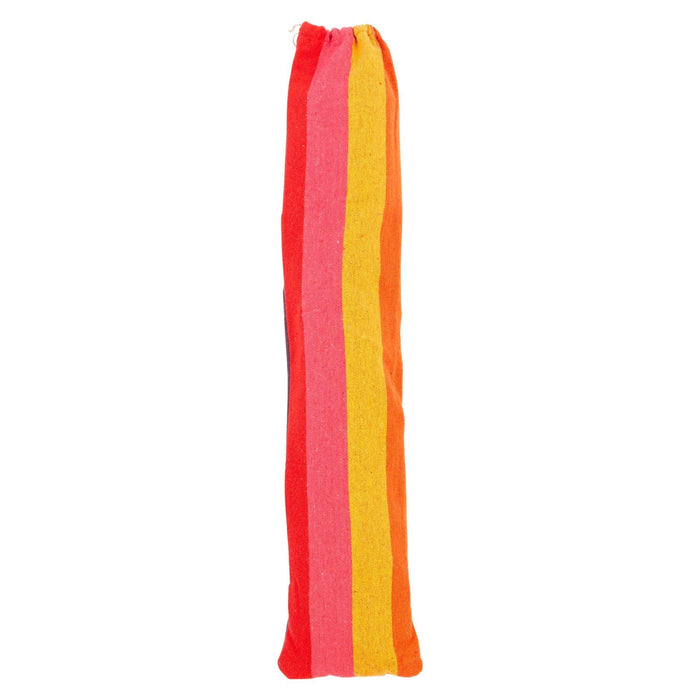 200cm x 80cm Deluxe Multicoloured Striped Cotton Garden Hammock