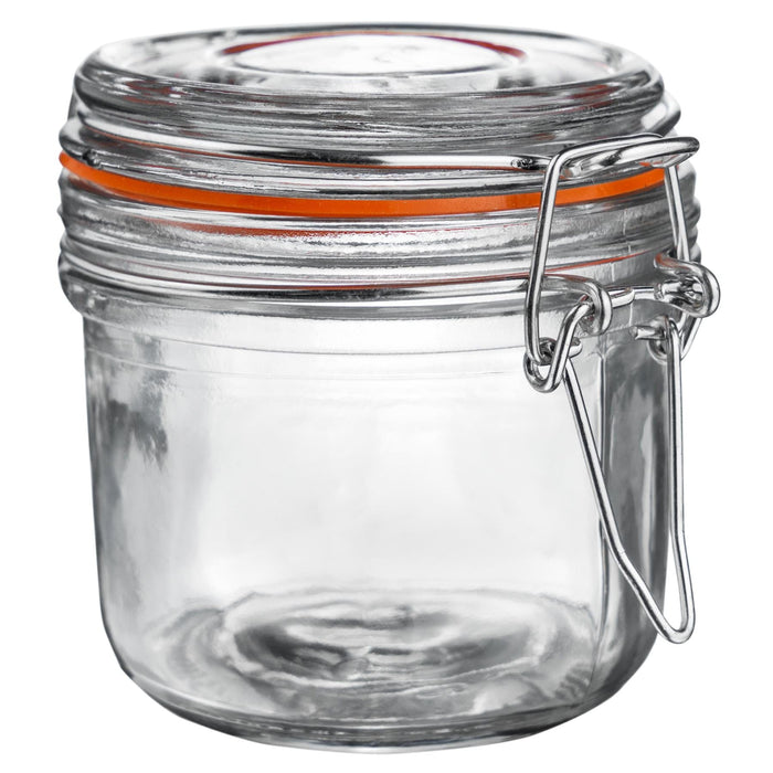 200ml Air Tight Overnight oats Classic Glass Storage Jar + Four Free Coloured Seals