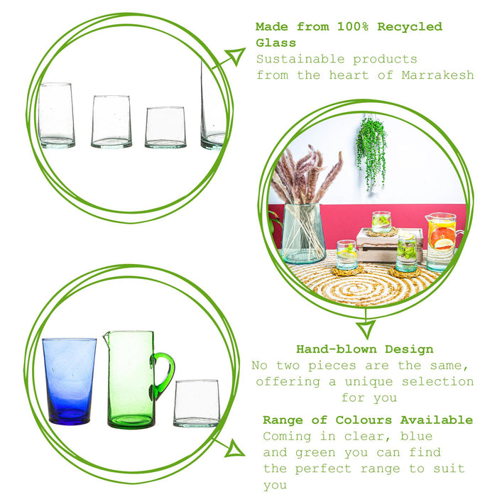 200ml Merzouga Recycled Tumbler Glasses - Pack of Six