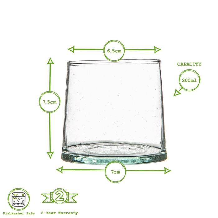200ml Merzouga Recycled Tumbler Glasses - Pack of Six