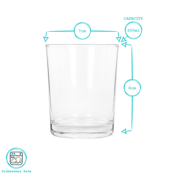 200ml Tumbler Glasses - Pack of 6