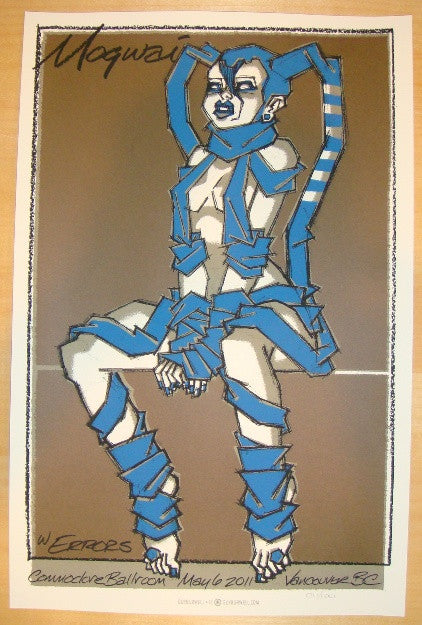 2011 Mogwai - Vancouver Silkscreen Concert Poster by Guy Burwell